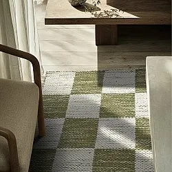 Alfombra de Lana - Dundee (verde/blanco)