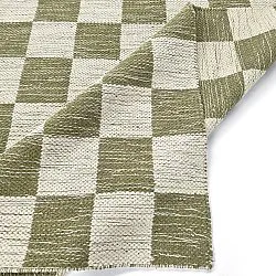 Alfombra de Lana - Dundee (verde/blanco)