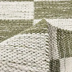 Alfombra de Lana - Dundee (verde/blanco)