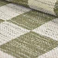Alfombra de Lana - Dundee (verde/blanco)