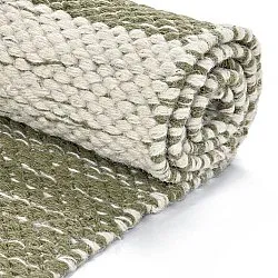 Alfombra de Lana - Dundee (verde/blanco)