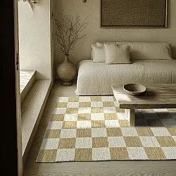 Alfombra de Lana - Dundee (amarillo/blanco)