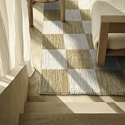 Alfombra de Lana - Dundee (amarillo/blanco)