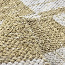 Alfombra de Lana - Dundee (amarillo/blanco)