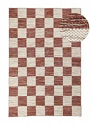 Alfombra de Lana - Dundee (rojo/blanco)
