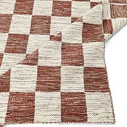 Alfombra de Lana - Dundee (rojo/blanco)