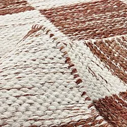 Alfombra de Lana - Dundee (rojo/blanco)