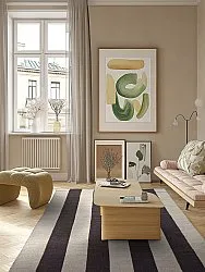 Alfombra de Lana - Garine (negro/beige)