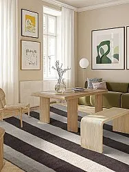 Alfombra de Lana - Garine (negro/beige)