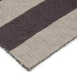 Alfombra de Lana - Garine (negro/beige)