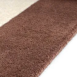 Alfombra de Lana - Gaya Hand Tufted Wool Premium (crema/marrón)