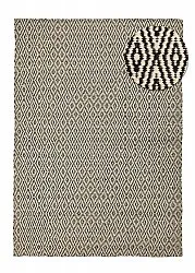 Alfombra de Lana - Monastir (negro/blanco)