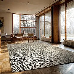 Alfombra de Lana - Monastir (negro/blanco)