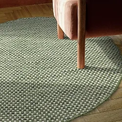 Alfombras redondeadas - Ovelia (verde/blanco)