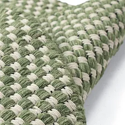 Alfombras redondeadas - Ovelia (verde/blanco)