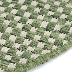 Alfombras redondeadas - Ovelia (verde/blanco)