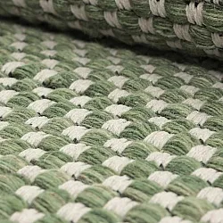 Alfombras redondeadas - Ovelia (verde/blanco)