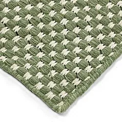 Alfombra de Lana - Ovelia (verde/blanco)