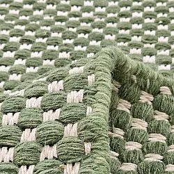Alfombra de Lana - Ovelia (verde/blanco)