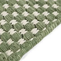 Alfombra de Lana - Ovelia (verde/blanco)