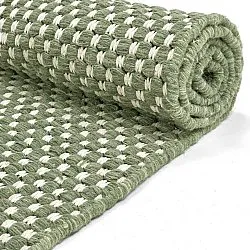 Alfombra de Lana - Ovelia (verde/blanco)