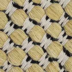 Alfombra de Lana - Ovelia (amarillo/blanco)