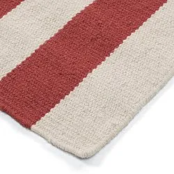 Alfombra de Lana - Peniche (crema/verde/rojo)
