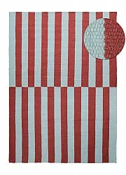 Alfombra de Lana - Peniche (azul claro/rojo)