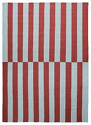 Alfombra de Lana - Peniche (azul claro/rojo)