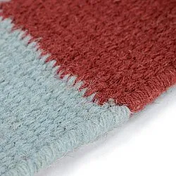 Alfombra de Lana - Peniche (azul claro/rojo)