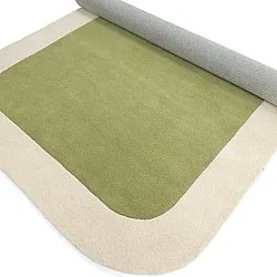 Alfombra de Lana - Puri Hand Tufted Wool Premium (verde/crema)