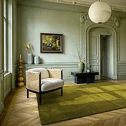 Alfombra de Lana - Rozel Handloom Wool Premium (verde musgo)