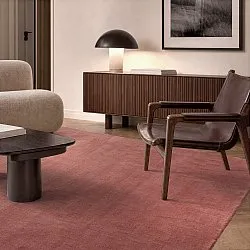 Alfombra de Lana - Rozel Handloom Wool Premium (rojo apagado)