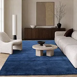 Alfombra de Lana - Rozel Handloom Wool Premium (azul marino)