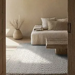 Alfombra de Lana - Sala Irregular Wool Bubble (crema)