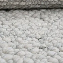 Alfombra de Lana - Sala Irregular Wool Bubble (gris claro melange)