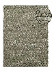 Alfombra de Lana - Sala Irregular Wool Bubble (verde musgo/blanco melange)