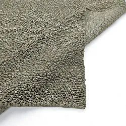 Alfombra de Lana - Sala Irregular Wool Bubble (verde musgo/blanco melange)