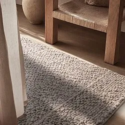 Alfombra de Lana - Sala Irregular Wool Bubble (gris topo/blanco jaspeado)