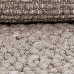 Alfombra de Lana - Sala Irregular Wool Bubble (gris topo/blanco jaspeado)