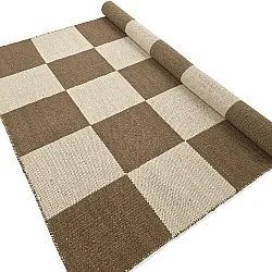 Alfombra de Lana - Scacco (marrón/beige)