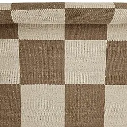 Alfombra de Lana - Scacco (marrón/beige)