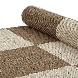 Alfombra de Lana - Scacco (marrón/beige)