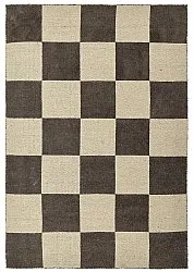 Alfombra de Lana - Scacco (negro/beige)