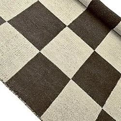 Alfombra de Lana - Scacco (negro/beige)