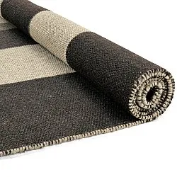 Alfombra de Lana - Scacco (negro/beige)