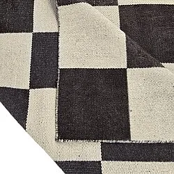 Alfombra de Lana - Scacco (negro/beige)