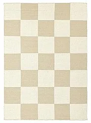 Alfombra de Lana - Scacco (blanco/beige)