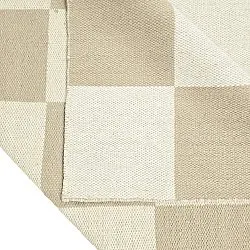 Alfombra de Lana - Scacco (blanco/beige)