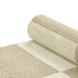 Alfombra de Lana - Scacco (blanco/beige)
